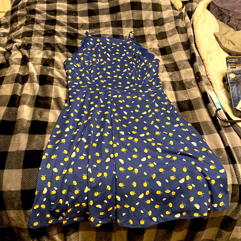 Fit and flair knee length dress